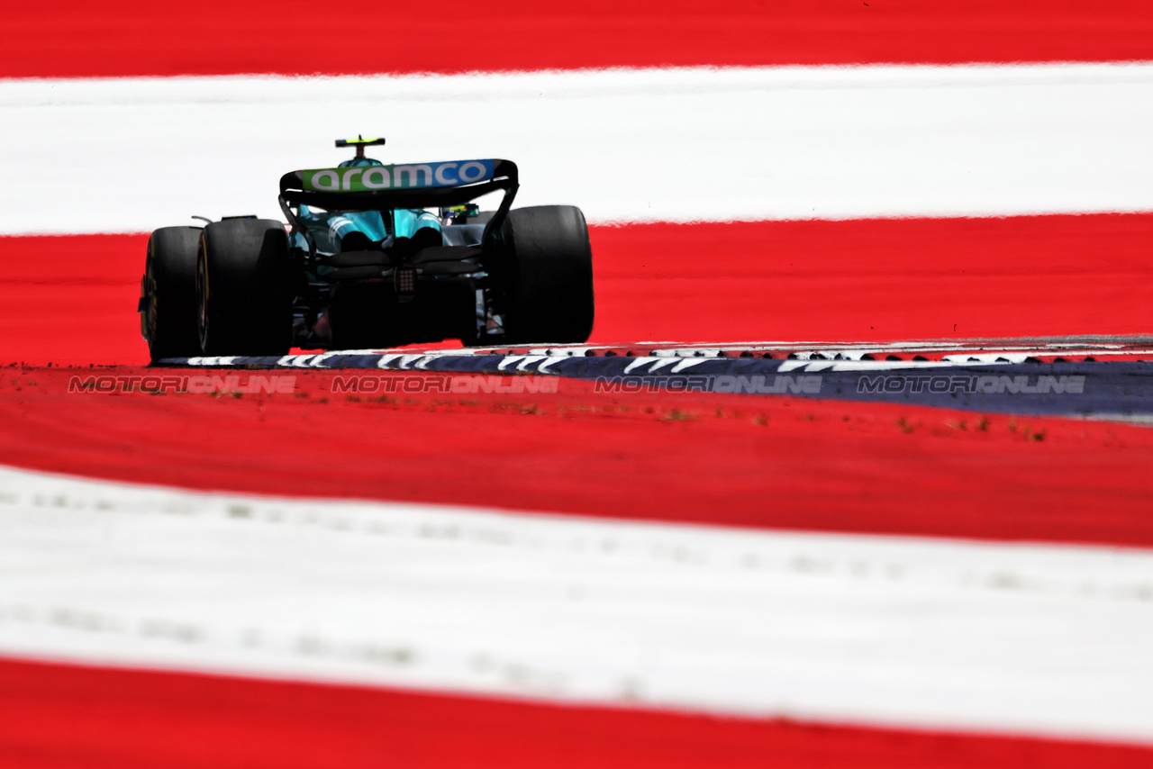 GP AUSTRIA, Fernando Alonso (ESP) Aston Martin F1 Team AMR23.

30.06.2023. Formula 1 World Championship, Rd 10, Austrian Grand Prix, Spielberg, Austria, Qualifiche Day.

- www.xpbimages.com, EMail: requests@xpbimages.com © Copyright: Moy / XPB Images