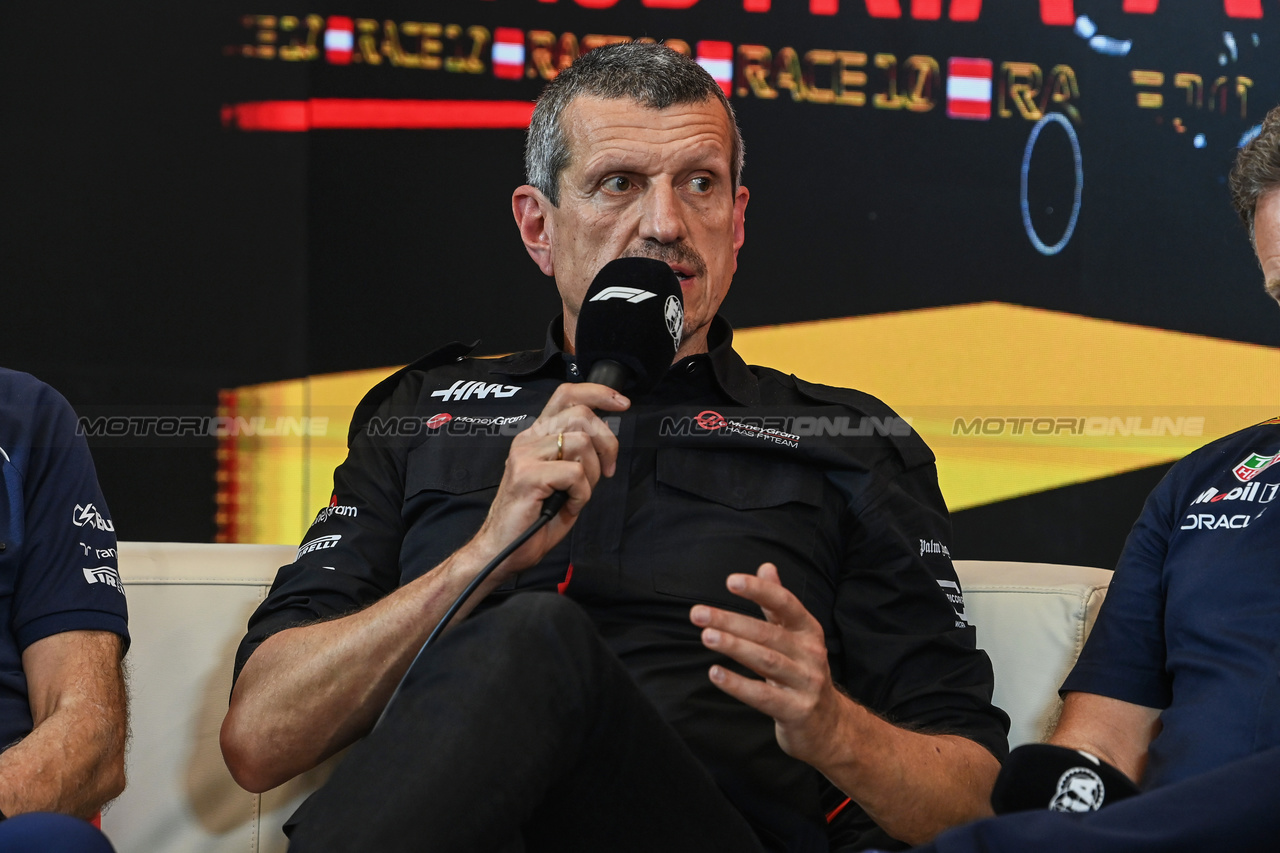 GP AUSTRIA, Guenther Steiner (ITA) Haas F1 Team Prinicipal in the FIA Press Conference.

30.06.2023. Formula 1 World Championship, Rd 10, Austrian Grand Prix, Spielberg, Austria, Qualifiche Day.

- www.xpbimages.com, EMail: requests@xpbimages.com © Copyright: XPB Images