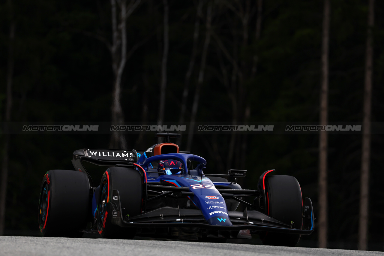 GP AUSTRIA, Alexander Albon (THA) Williams Racing FW45.

30.06.2023. Formula 1 World Championship, Rd 10, Austrian Grand Prix, Spielberg, Austria, Qualifiche Day.

 - www.xpbimages.com, EMail: requests@xpbimages.com © Copyright: Coates / XPB Images