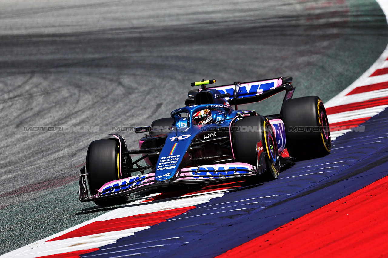 GP AUSTRIA, Pierre Gasly (FRA) Alpine F1 Team A523.

30.06.2023. Formula 1 World Championship, Rd 10, Austrian Grand Prix, Spielberg, Austria, Qualifiche Day.

- www.xpbimages.com, EMail: requests@xpbimages.com © Copyright: Moy / XPB Images