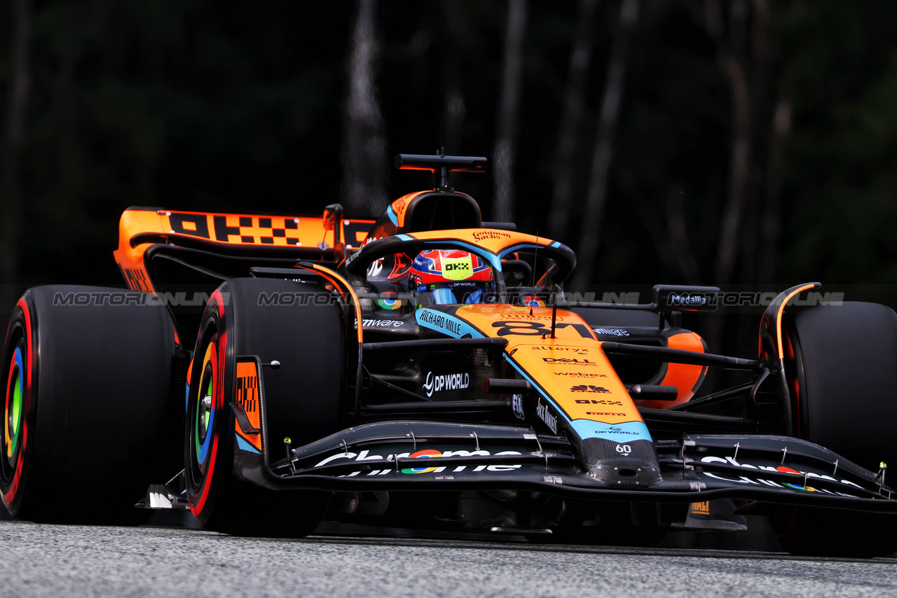 GP AUSTRIA, Oscar Piastri (AUS) McLaren MCL60.

30.06.2023. Formula 1 World Championship, Rd 10, Austrian Grand Prix, Spielberg, Austria, Qualifiche Day.

 - www.xpbimages.com, EMail: requests@xpbimages.com © Copyright: Coates / XPB Images