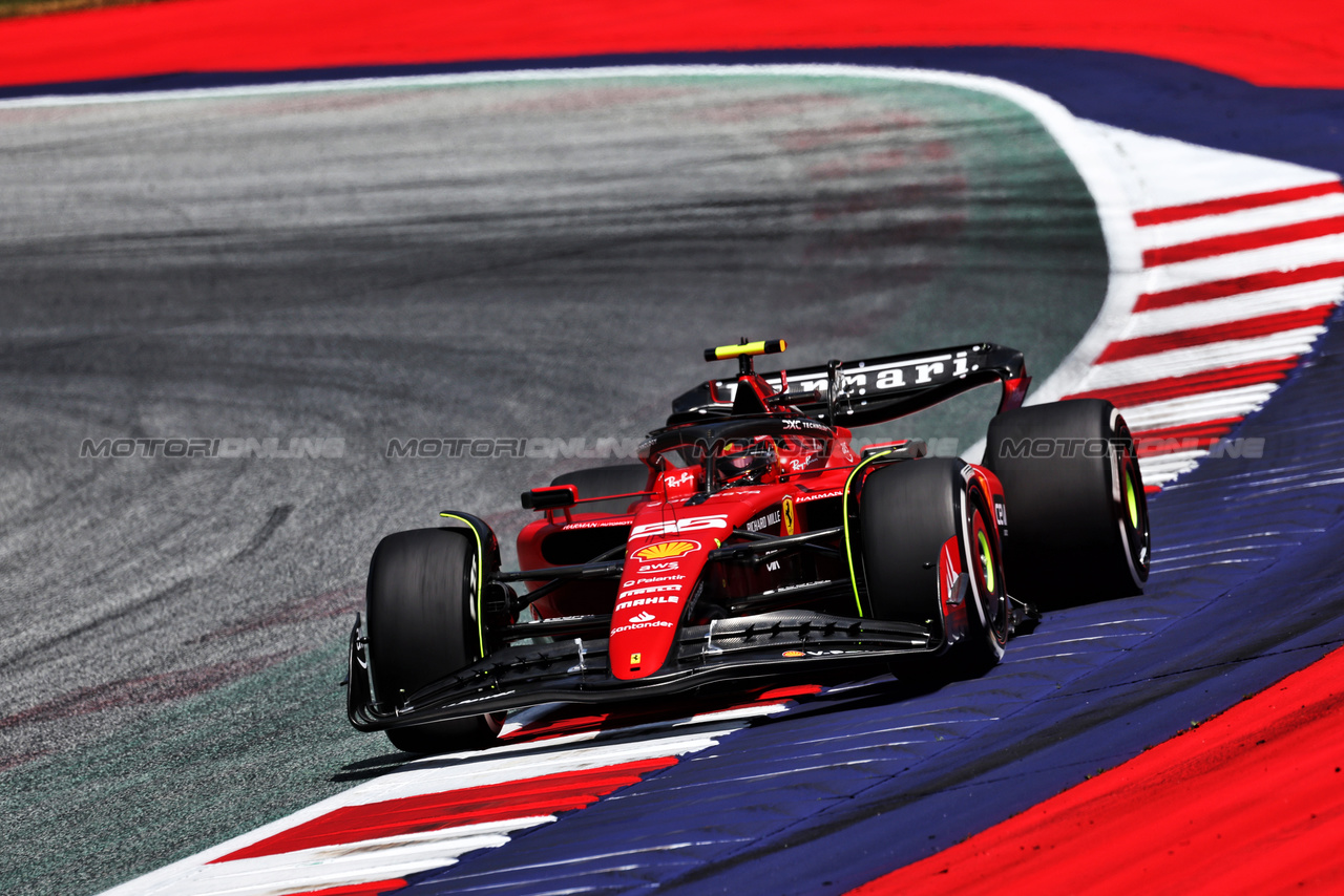 GP AUSTRIA, Carlos Sainz Jr (ESP) Ferrari SF-23.

30.06.2023. Formula 1 World Championship, Rd 10, Austrian Grand Prix, Spielberg, Austria, Qualifiche Day.

- www.xpbimages.com, EMail: requests@xpbimages.com © Copyright: Moy / XPB Images