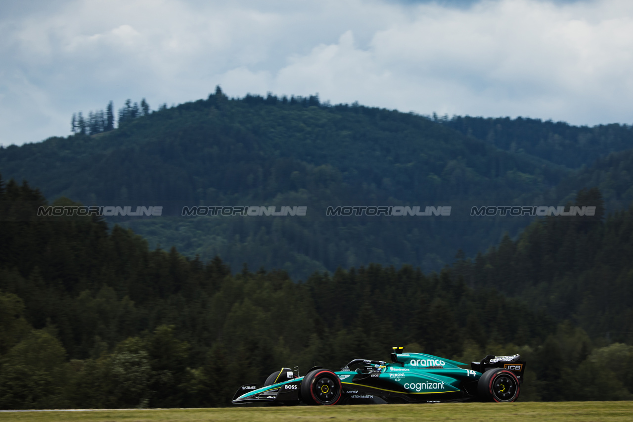 GP AUSTRIA, Fernando Alonso (ESP) Aston Martin F1 Team AMR23.

30.06.2023. Formula 1 World Championship, Rd 10, Austrian Grand Prix, Spielberg, Austria, Qualifiche Day.

- www.xpbimages.com, EMail: requests@xpbimages.com © Copyright: Bearne / XPB Images