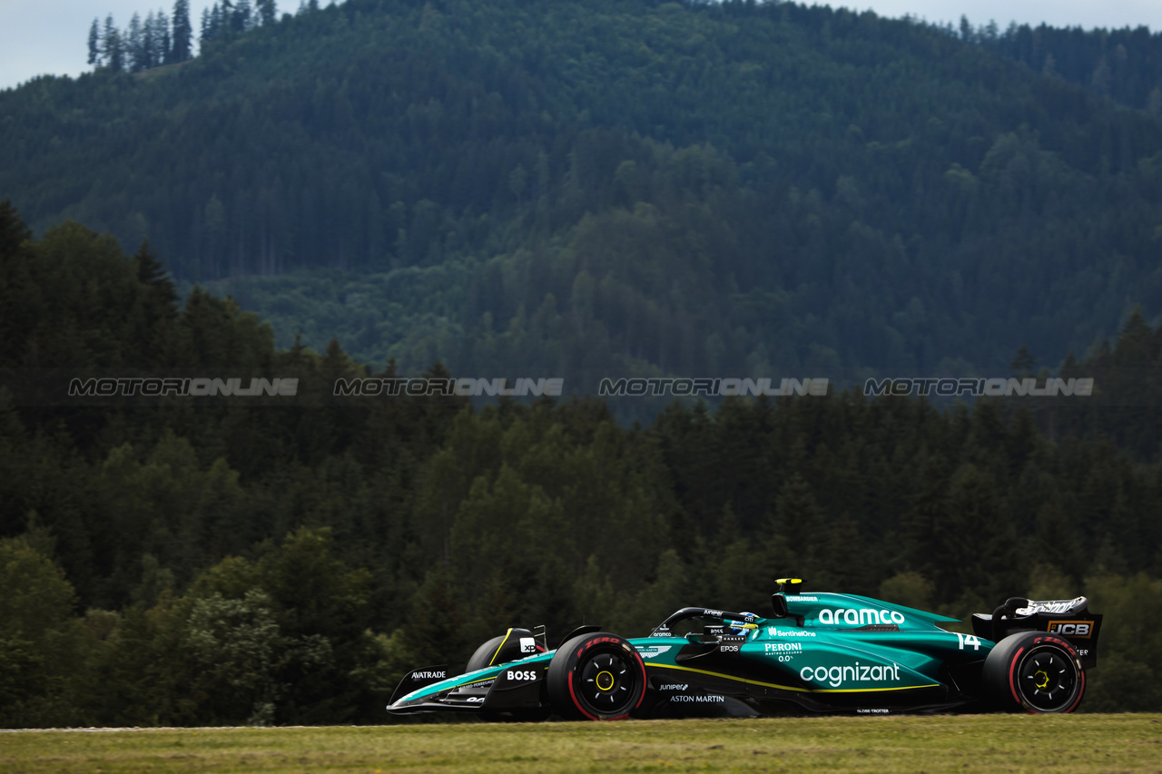 GP AUSTRIA, Fernando Alonso (ESP) Aston Martin F1 Team AMR23.

30.06.2023. Formula 1 World Championship, Rd 10, Austrian Grand Prix, Spielberg, Austria, Qualifiche Day.

- www.xpbimages.com, EMail: requests@xpbimages.com © Copyright: Bearne / XPB Images