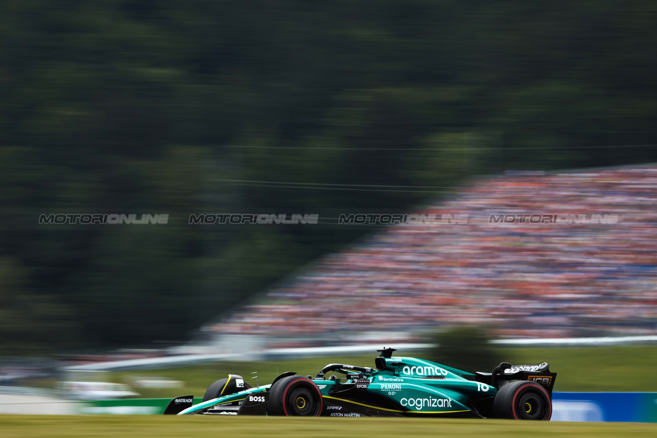 GP AUSTRIA, Lance Stroll (CDN) Aston Martin F1 Team AMR23.

30.06.2023. Formula 1 World Championship, Rd 10, Austrian Grand Prix, Spielberg, Austria, Qualifiche Day.

- www.xpbimages.com, EMail: requests@xpbimages.com © Copyright: Bearne / XPB Images