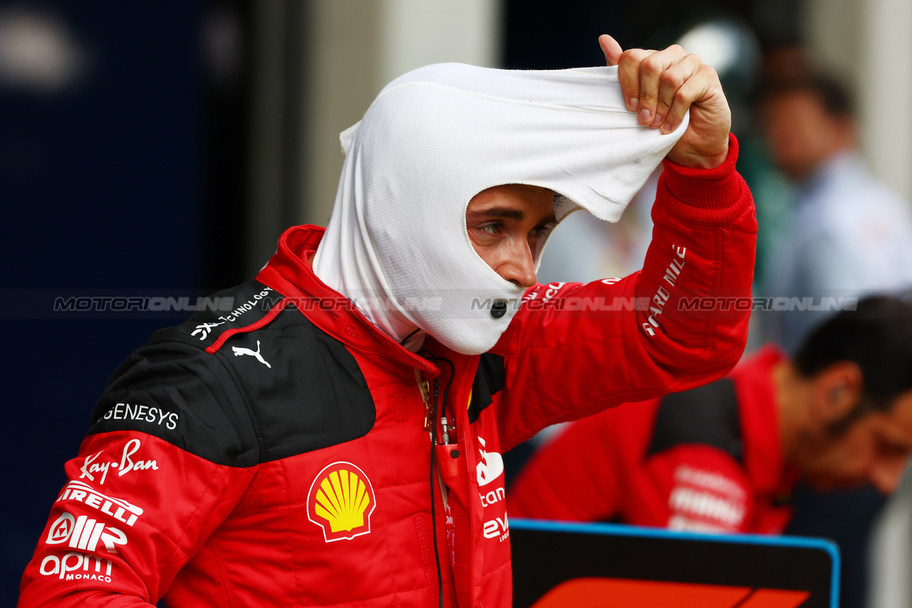 GP AUSTRIA, Charles Leclerc (MON) Ferrari in qualifying parc ferme.

30.06.2023. Formula 1 World Championship, Rd 10, Austrian Grand Prix, Spielberg, Austria, Qualifiche Day.

 - www.xpbimages.com, EMail: requests@xpbimages.com © Copyright: Coates / XPB Images