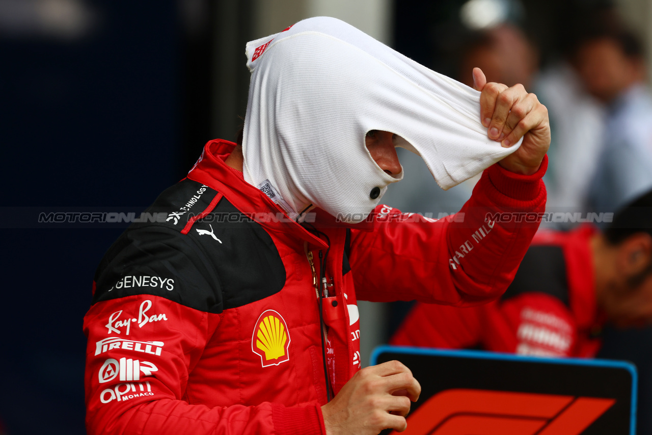 GP AUSTRIA, Charles Leclerc (MON) Ferrari in qualifying parc ferme.

30.06.2023. Formula 1 World Championship, Rd 10, Austrian Grand Prix, Spielberg, Austria, Qualifiche Day.

 - www.xpbimages.com, EMail: requests@xpbimages.com © Copyright: Coates / XPB Images