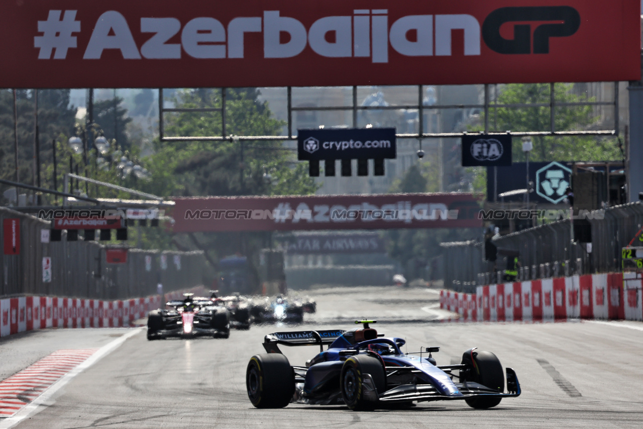 GP AZERBAIJAN, Logan Sargeant (USA) Williams Racing FW45.

30.04.2023. Formula 1 World Championship, Rd 4, Azerbaijan Grand Prix, Baku Street Circuit, Azerbaijan, Gara Day.

- www.xpbimages.com, EMail: requests@xpbimages.com ¬© Copyright: Batchelor / XPB Images