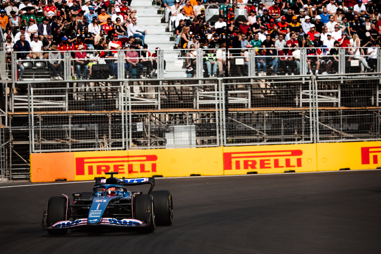 GP AZERBAIJAN, Esteban Ocon (FRA) Alpine F1 Team A523.

30.04.2023. Formula 1 World Championship, Rd 4, Azerbaijan Grand Prix, Baku Street Circuit, Azerbaijan, Gara Day.

- www.xpbimages.com, EMail: requests@xpbimages.com ¬© Copyright: Bearne / XPB Images