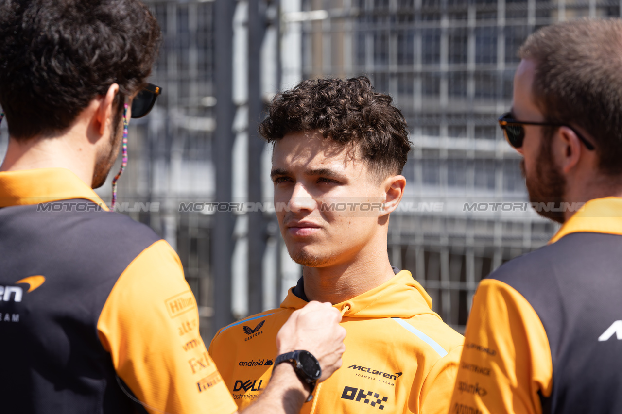 GP AZERBAIJAN, Lando Norris (GBR) McLaren.

27.04.2023. Formula 1 World Championship, Rd 4, Azerbaijan Grand Prix, Baku Street Circuit, Azerbaijan, Preparation Day.

- www.xpbimages.com, EMail: requests@xpbimages.com ¬© Copyright: Bearne / XPB Images