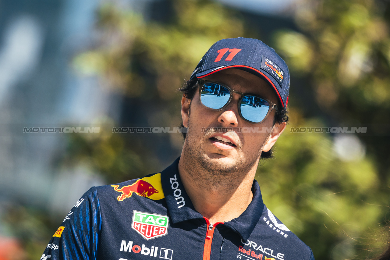 GP AZERBAIJAN, Sergio Perez (MEX) Red Bull Racing.

27.04.2023. Formula 1 World Championship, Rd 4, Azerbaijan Grand Prix, Baku Street Circuit, Azerbaijan, Preparation Day.

- www.xpbimages.com, EMail: requests@xpbimages.com ¬© Copyright: Bearne / XPB Images