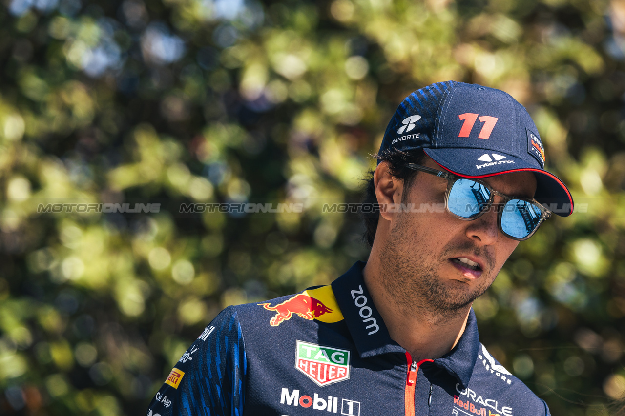 GP AZERBAIJAN, Sergio Perez (MEX) Red Bull Racing.

27.04.2023. Formula 1 World Championship, Rd 4, Azerbaijan Grand Prix, Baku Street Circuit, Azerbaijan, Preparation Day.

- www.xpbimages.com, EMail: requests@xpbimages.com ¬© Copyright: Bearne / XPB Images