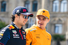 GP AZERBAIJAN, (L to R): Sergio Perez (MEX) Red Bull Racing with Lando Norris (GBR) McLaren.
27.04.2023. Formula 1 World Championship, Rd 4, Azerbaijan Grand Prix, Baku Street Circuit, Azerbaijan, Preparation Day.
- www.xpbimages.com, EMail: requests@xpbimages.com ¬© Copyright: Bearne / XPB Images