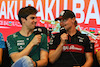 GP AZERBAIJAN, (L to R): Lance Stroll (CDN) Aston Martin F1 Team e Valtteri Bottas (FIN) Alfa Romeo F1 Team in the FIA Press Conference.
27.04.2023. Formula 1 World Championship, Rd 4, Azerbaijan Grand Prix, Baku Street Circuit, Azerbaijan, Preparation Day.
- www.xpbimages.com, EMail: requests@xpbimages.com ¬© Copyright: XPB Images