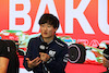 GP AZERBAIJAN, Yuki Tsunoda (JPN) AlphaTauri in the FIA Press Conference.
27.04.2023. Formula 1 World Championship, Rd 4, Azerbaijan Grand Prix, Baku Street Circuit, Azerbaijan, Preparation Day.
- www.xpbimages.com, EMail: requests@xpbimages.com ¬© Copyright: XPB Images