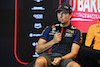 GP AZERBAIJAN, Sergio Perez (MEX) Red Bull Racing in the FIA Press Conference.
27.04.2023. Formula 1 World Championship, Rd 4, Azerbaijan Grand Prix, Baku Street Circuit, Azerbaijan, Preparation Day.
- www.xpbimages.com, EMail: requests@xpbimages.com ¬© Copyright: XPB Images