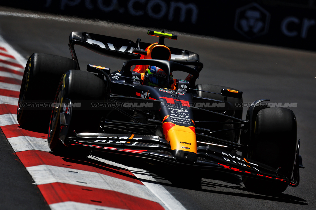 GP AZERBAIJAN, Sergio Perez (MEX) Red Bull Racing RB19.

29.04.2023. Formula 1 World Championship, Rd 4, Azerbaijan Grand Prix, Baku Street Circuit, Azerbaijan, Sprint Day.

 - www.xpbimages.com, EMail: requests@xpbimages.com ¬© Copyright: Coates / XPB Images