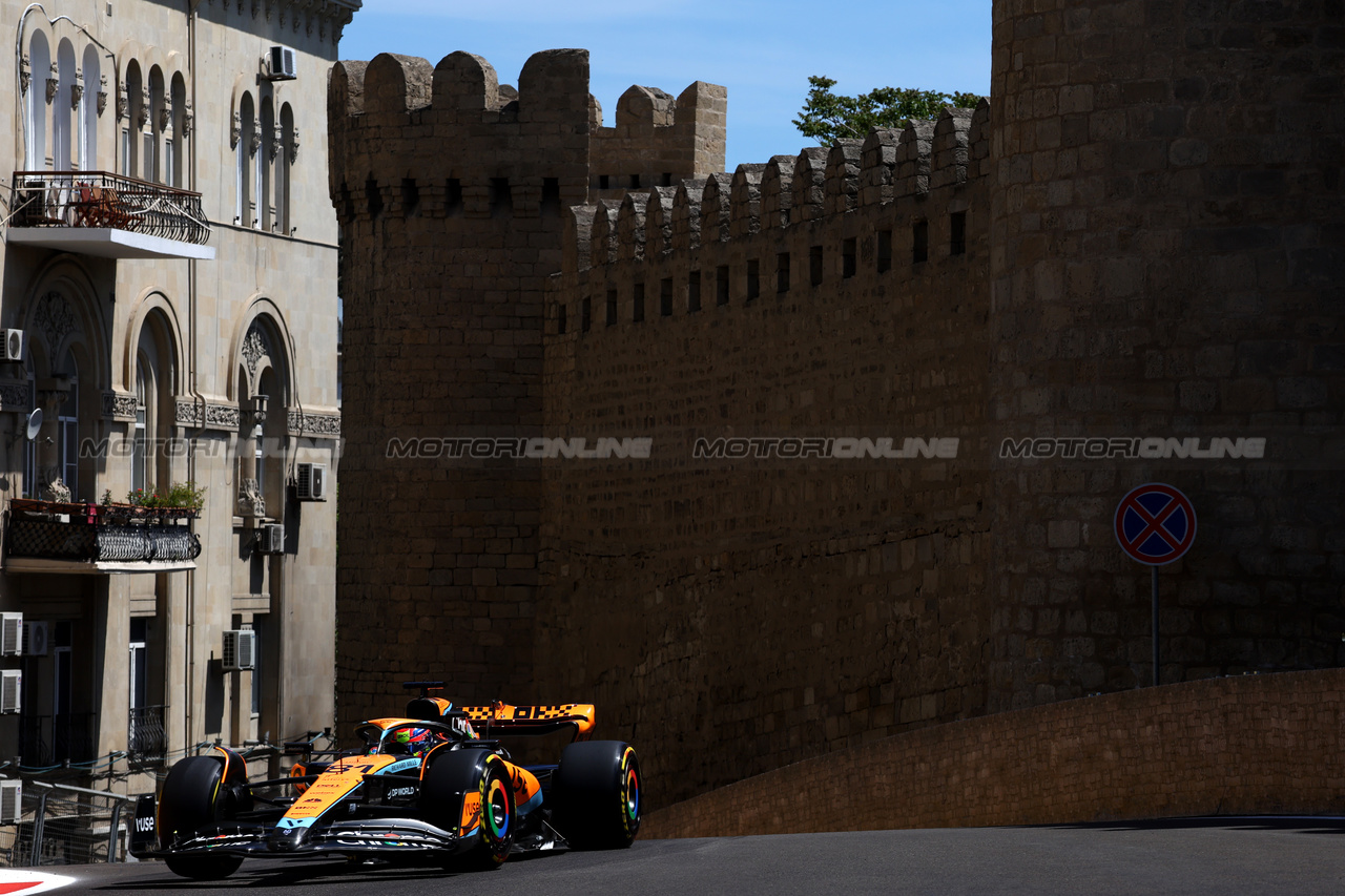 GP AZERBAIJAN, Oscar Piastri (AUS) McLaren MCL60.

29.04.2023. Formula 1 World Championship, Rd 4, Azerbaijan Grand Prix, Baku Street Circuit, Azerbaijan, Sprint Day.

- www.xpbimages.com, EMail: requests@xpbimages.com ¬© Copyright: Batchelor / XPB Images