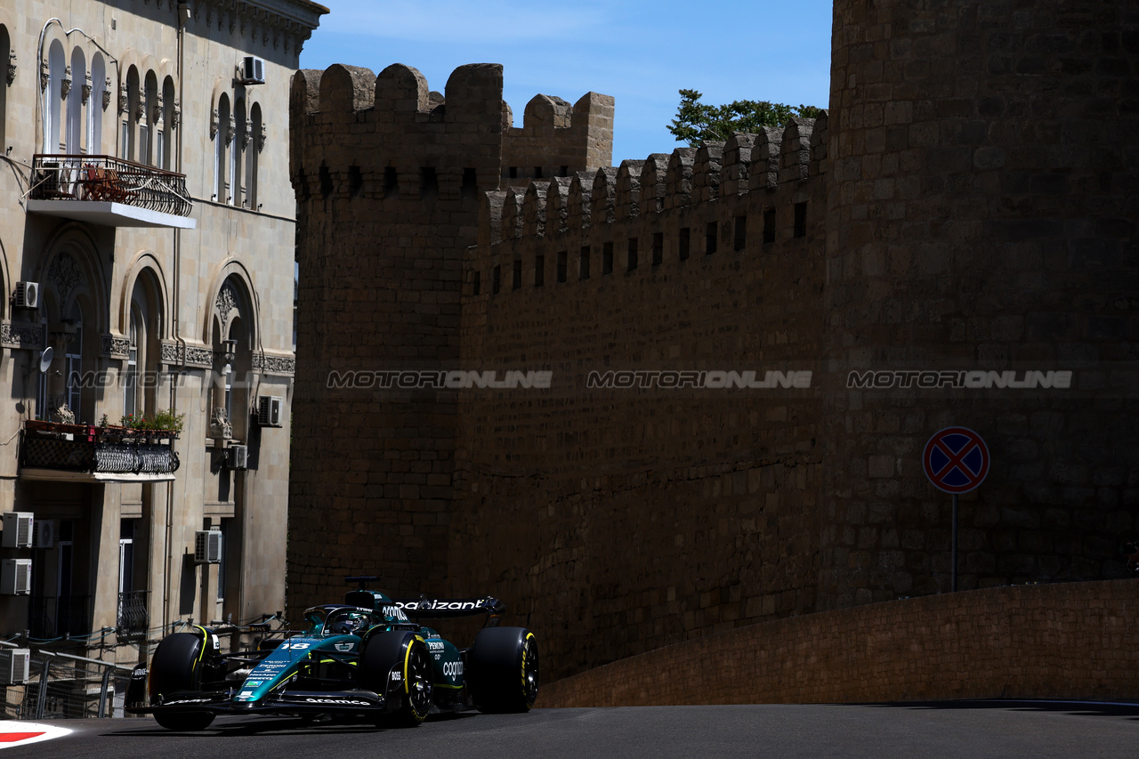 GP AZERBAIJAN, Lance Stroll (CDN) Aston Martin F1 Team AMR23.

29.04.2023. Formula 1 World Championship, Rd 4, Azerbaijan Grand Prix, Baku Street Circuit, Azerbaijan, Sprint Day.

- www.xpbimages.com, EMail: requests@xpbimages.com ¬© Copyright: Batchelor / XPB Images