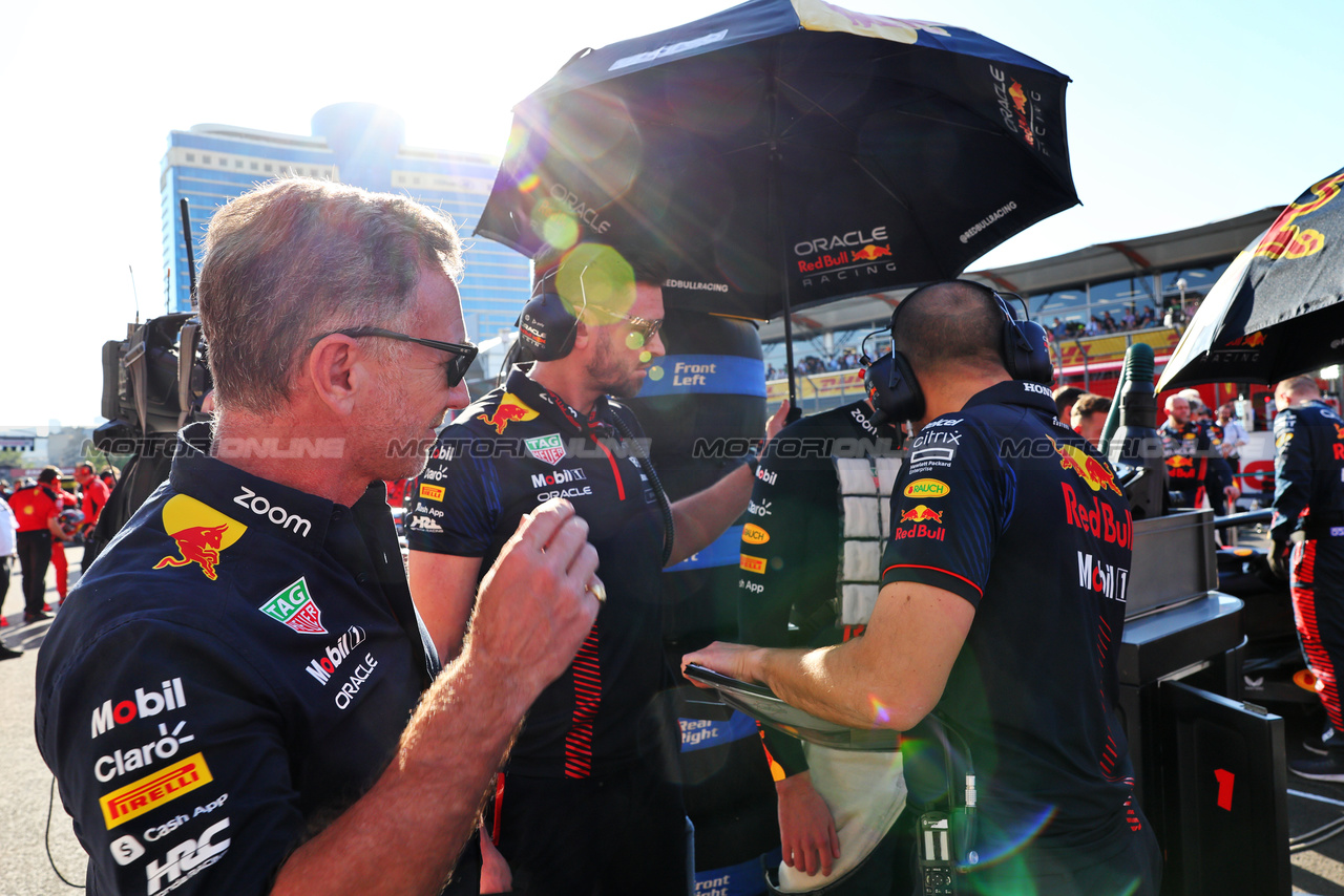GP AZERBAIJAN, Christian Horner (GBR) Red Bull Racing Team Principal on the grid.

29.04.2023. Formula 1 World Championship, Rd 4, Azerbaijan Grand Prix, Baku Street Circuit, Azerbaijan, Sprint Day.

- www.xpbimages.com, EMail: requests@xpbimages.com ¬© Copyright: Batchelor / XPB Images
