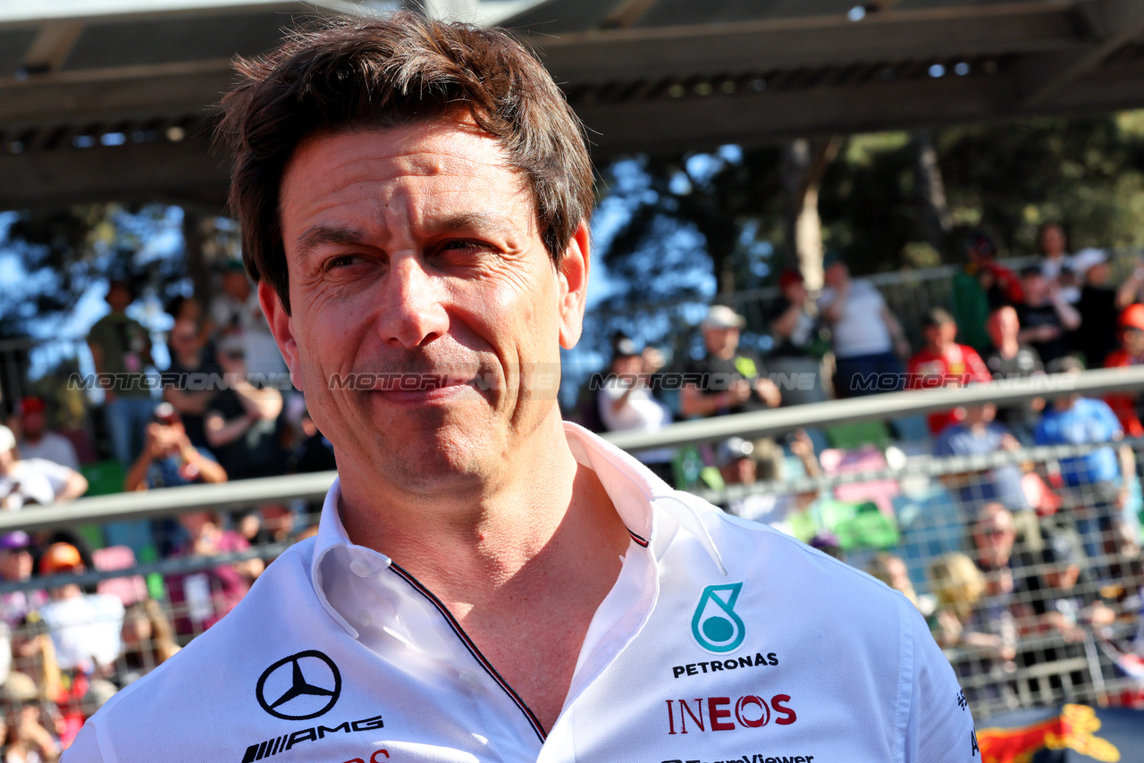 GP AZERBAIJAN, Toto Wolff (GER) Mercedes AMG F1 Shareholder e Executive Director on the grid.

29.04.2023. Formula 1 World Championship, Rd 4, Azerbaijan Grand Prix, Baku Street Circuit, Azerbaijan, Sprint Day.

- www.xpbimages.com, EMail: requests@xpbimages.com ¬© Copyright: Batchelor / XPB Images