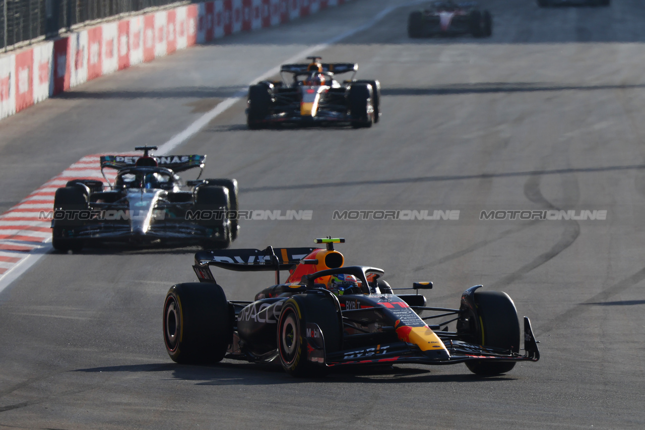 GP AZERBAIJAN, Sergio Perez (MEX) Red Bull Racing RB19.

29.04.2023. Formula 1 World Championship, Rd 4, Azerbaijan Grand Prix, Baku Street Circuit, Azerbaijan, Sprint Day.

- www.xpbimages.com, EMail: requests@xpbimages.com ¬© Copyright: Batchelor / XPB Images