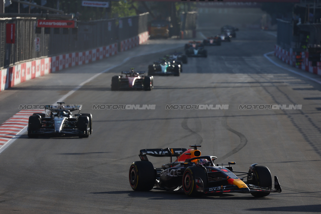 GP AZERBAIJAN, Max Verstappen (NLD) Red Bull Racing RB19.

29.04.2023. Formula 1 World Championship, Rd 4, Azerbaijan Grand Prix, Baku Street Circuit, Azerbaijan, Sprint Day.

- www.xpbimages.com, EMail: requests@xpbimages.com ¬© Copyright: Batchelor / XPB Images