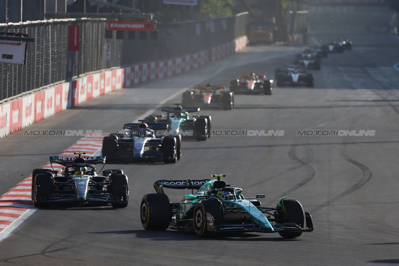 GP AZERBAIJAN, Fernando Alonso (ESP) Aston Martin F1 Team AMR23.

29.04.2023. Formula 1 World Championship, Rd 4, Azerbaijan Grand Prix, Baku Street Circuit, Azerbaijan, Sprint Day.

- www.xpbimages.com, EMail: requests@xpbimages.com ¬© Copyright: Batchelor / XPB Images