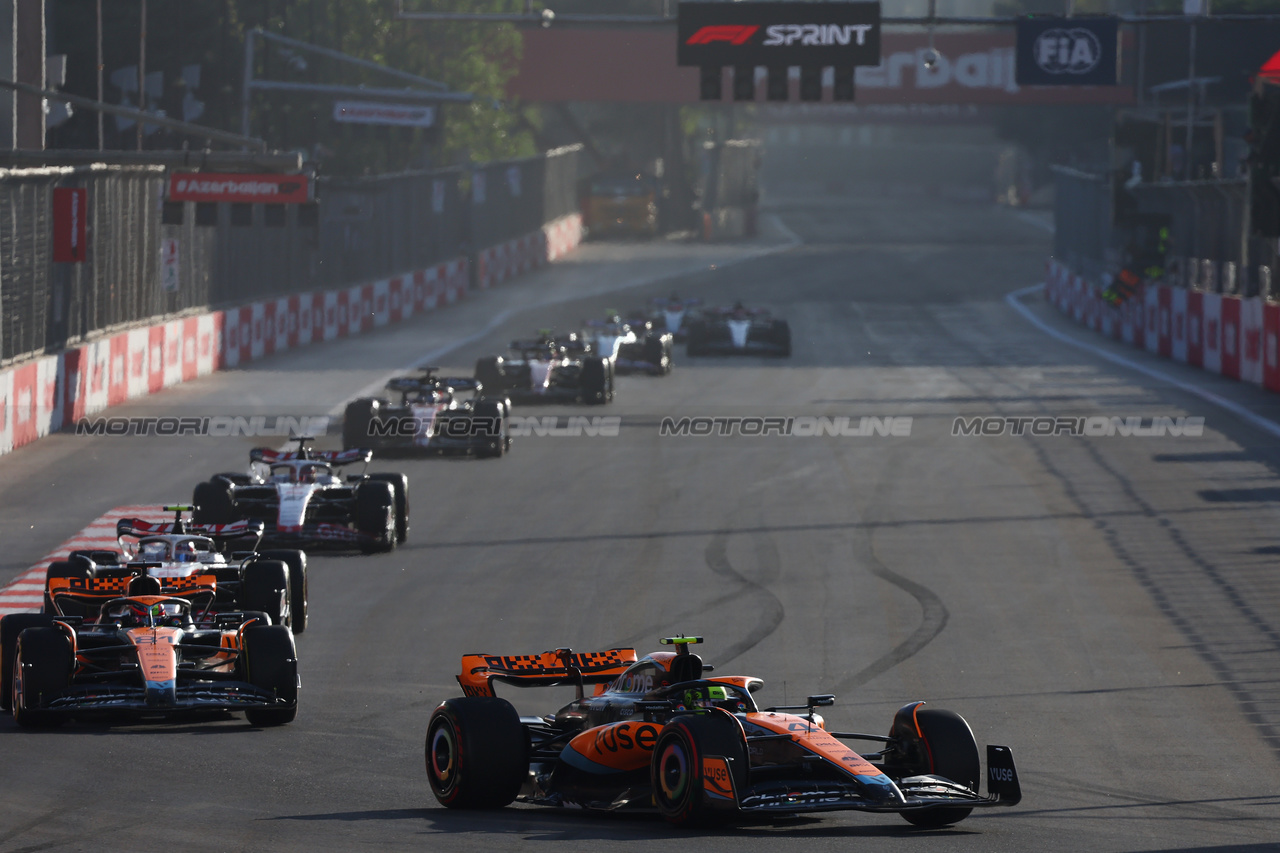 GP AZERBAIJAN, Lando Norris (GBR) McLaren MCL60.

29.04.2023. Formula 1 World Championship, Rd 4, Azerbaijan Grand Prix, Baku Street Circuit, Azerbaijan, Sprint Day.

- www.xpbimages.com, EMail: requests@xpbimages.com ¬© Copyright: Batchelor / XPB Images