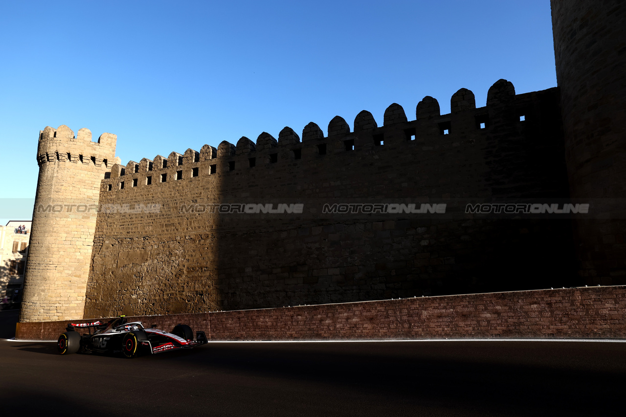 GP AZERBAIJAN, Nico Hulkenberg (GER) Haas VF-23.

29.04.2023. Formula 1 World Championship, Rd 4, Azerbaijan Grand Prix, Baku Street Circuit, Azerbaijan, Sprint Day.

 - www.xpbimages.com, EMail: requests@xpbimages.com ¬© Copyright: Coates / XPB Images