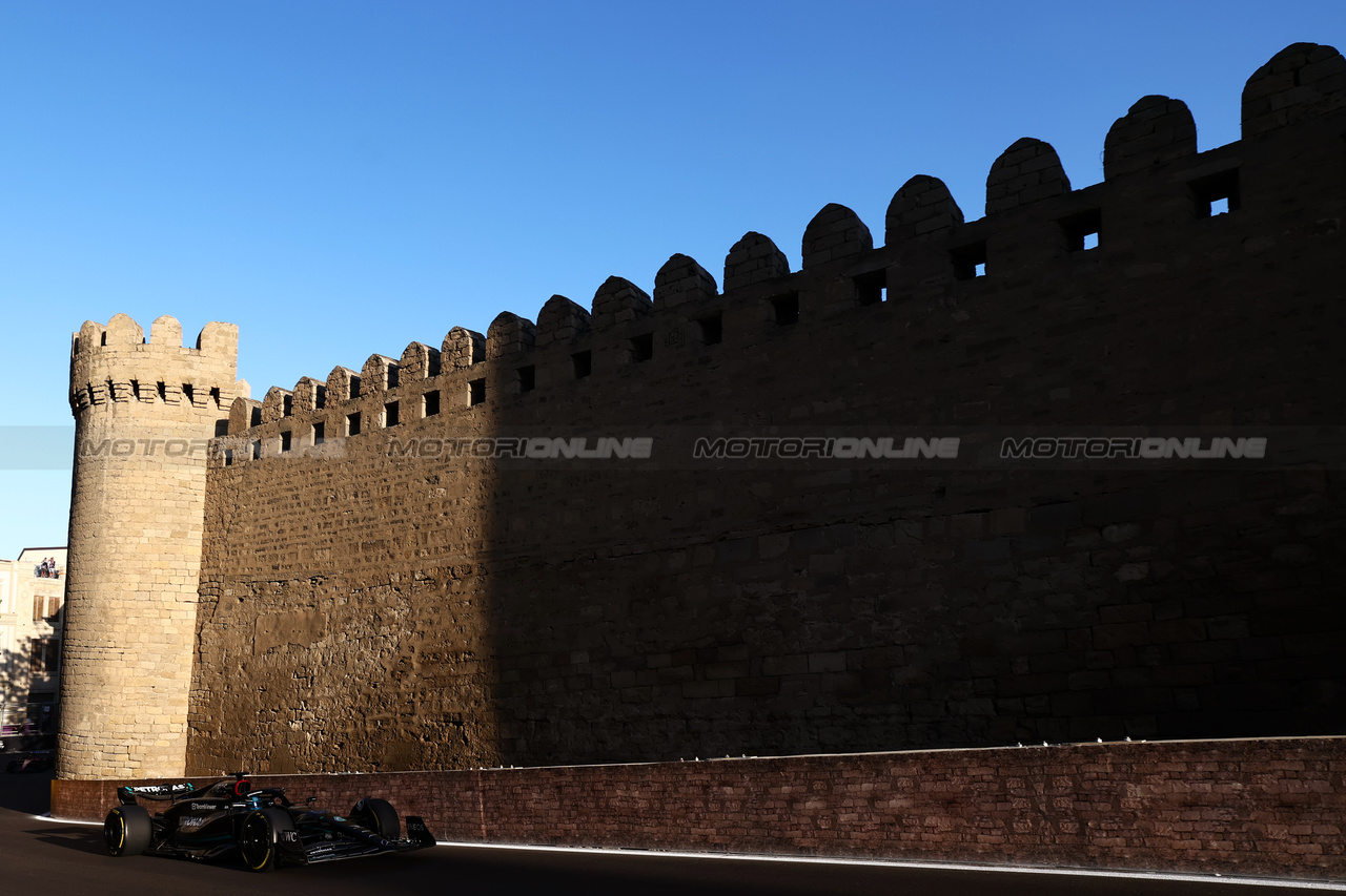 GP AZERBAIJAN, George Russell (GBR) Mercedes AMG F1 W14.

29.04.2023. Formula 1 World Championship, Rd 4, Azerbaijan Grand Prix, Baku Street Circuit, Azerbaijan, Sprint Day.

 - www.xpbimages.com, EMail: requests@xpbimages.com ¬© Copyright: Coates / XPB Images