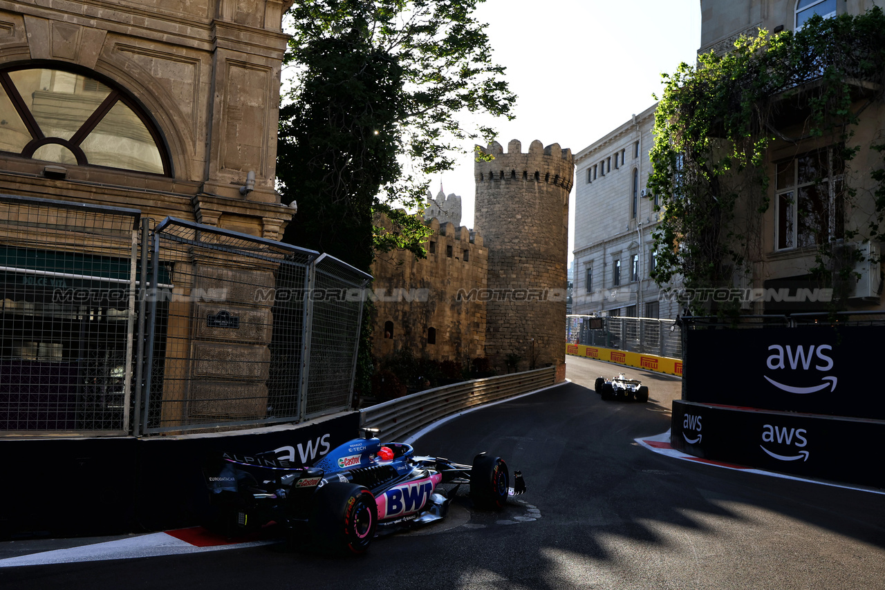 GP AZERBAIJAN, Esteban Ocon (FRA) Alpine F1 Team A523.

29.04.2023. Formula 1 World Championship, Rd 4, Azerbaijan Grand Prix, Baku Street Circuit, Azerbaijan, Sprint Day.

 - www.xpbimages.com, EMail: requests@xpbimages.com ¬© Copyright: Coates / XPB Images