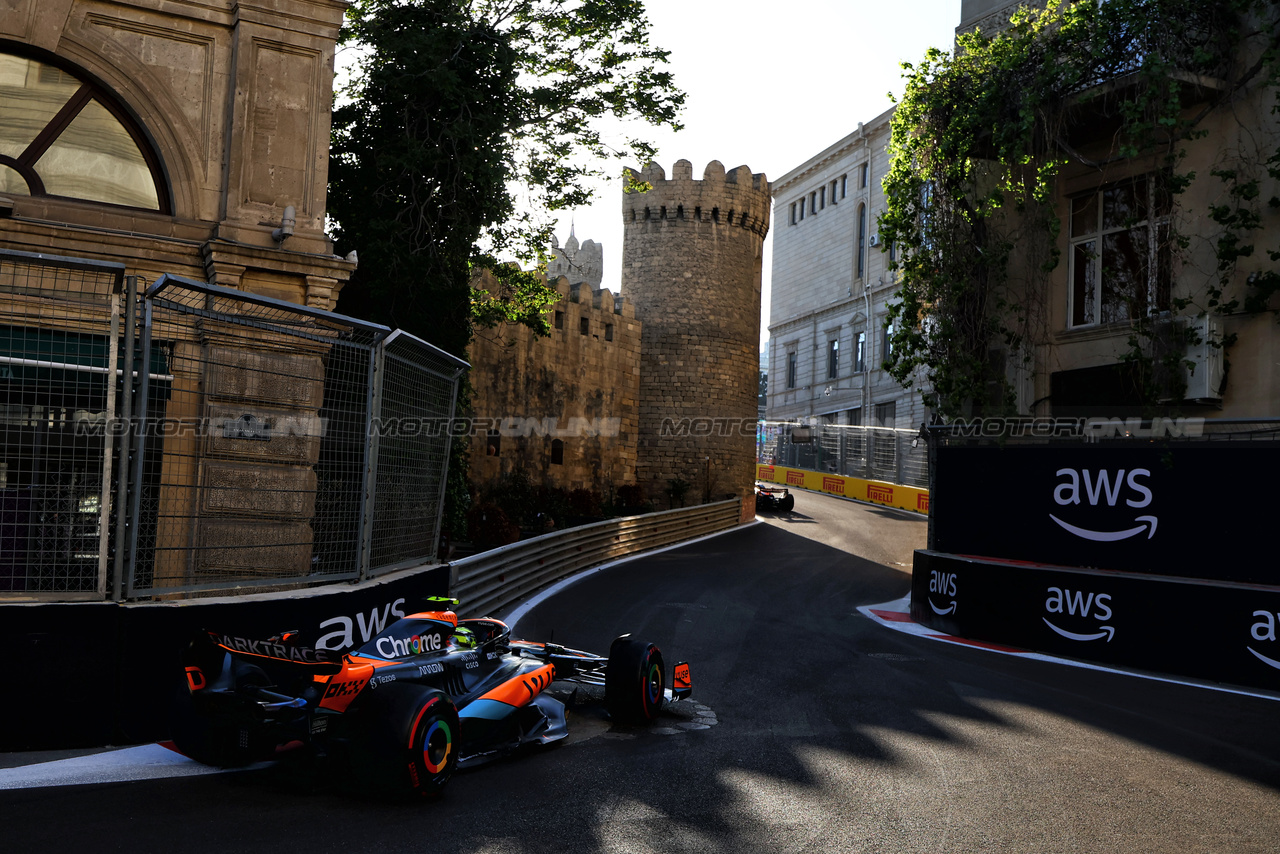 GP AZERBAIJAN, Lando Norris (GBR) McLaren MCL60.

29.04.2023. Formula 1 World Championship, Rd 4, Azerbaijan Grand Prix, Baku Street Circuit, Azerbaijan, Sprint Day.

 - www.xpbimages.com, EMail: requests@xpbimages.com ¬© Copyright: Coates / XPB Images