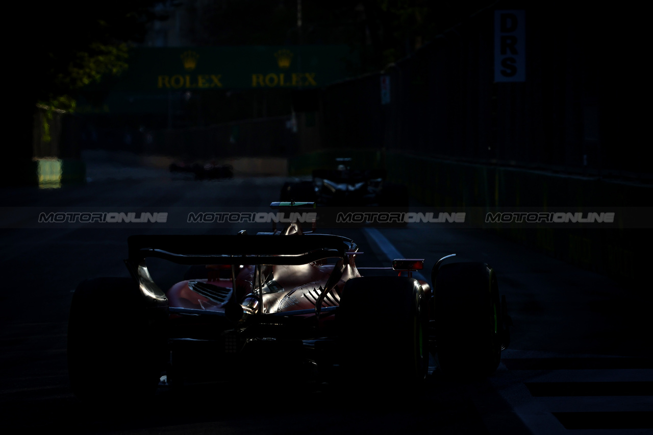 GP AZERBAIJAN, Carlos Sainz Jr (ESP), Ferrari 
29.04.2023. Formula 1 World Championship, Rd 4, Azerbaijan Grand Prix, Baku Street Circuit, Azerbaijan, Sprint Day.
- www.xpbimages.com, EMail: requests@xpbimages.com ¬© Copyright: Charniaux / XPB Images