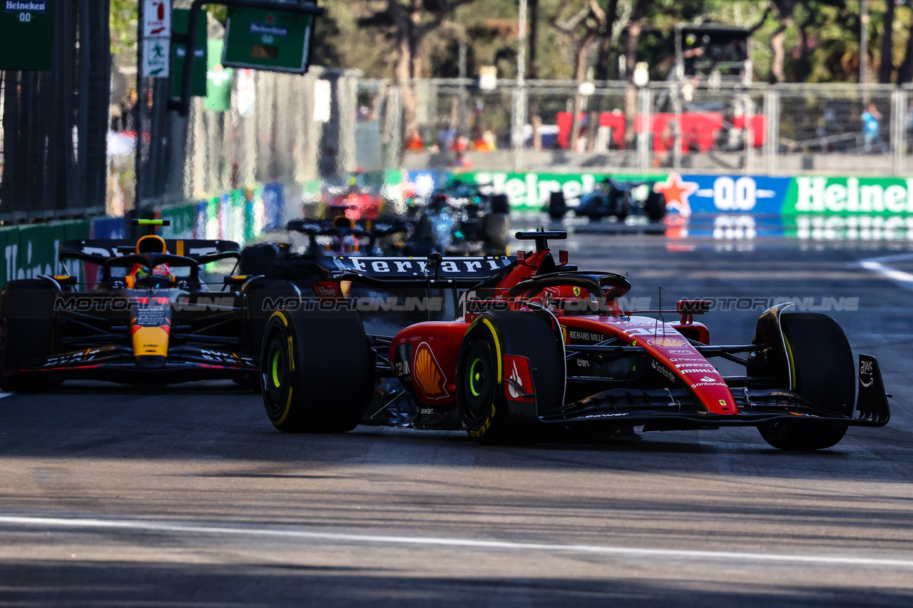 GP AZERBAIJAN, Charles Leclerc (FRA), Ferrari 
29.04.2023. Formula 1 World Championship, Rd 4, Azerbaijan Grand Prix, Baku Street Circuit, Azerbaijan, Sprint Day.
- www.xpbimages.com, EMail: requests@xpbimages.com ¬© Copyright: Charniaux / XPB Images