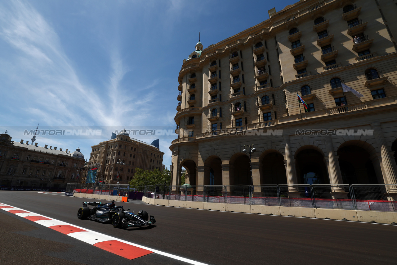 GP AZERBAIJAN, George Russell (GBR) Mercedes AMG F1 W14.

29.04.2023. Formula 1 World Championship, Rd 4, Azerbaijan Grand Prix, Baku Street Circuit, Azerbaijan, Sprint Day.

 - www.xpbimages.com, EMail: requests@xpbimages.com ¬© Copyright: Coates / XPB Images