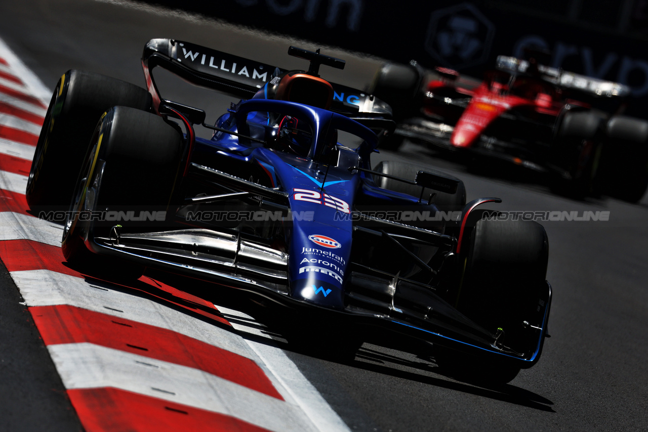 GP AZERBAIJAN, Alexander Albon (THA) Williams Racing FW45.

29.04.2023. Formula 1 World Championship, Rd 4, Azerbaijan Grand Prix, Baku Street Circuit, Azerbaijan, Sprint Day.

 - www.xpbimages.com, EMail: requests@xpbimages.com ¬© Copyright: Coates / XPB Images