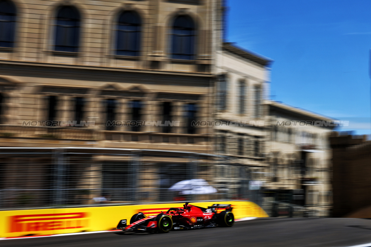 GP AZERBAIJAN, Charles Leclerc (MON) Ferrari SF-23.

29.04.2023. Formula 1 World Championship, Rd 4, Azerbaijan Grand Prix, Baku Street Circuit, Azerbaijan, Sprint Day.

- www.xpbimages.com, EMail: requests@xpbimages.com ¬© Copyright: Batchelor / XPB Images