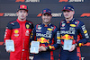 GP AZERBAIJAN, Sprint race top three in parc ferme (L to R): Charles Leclerc (MON) Ferrari, second; Sergio Perez (MEX) Red Bull Racing, winner; Max Verstappen (NLD) Red Bull Racing, third.
29.04.2023. Formula 1 World Championship, Rd 4, Azerbaijan Grand Prix, Baku Street Circuit, Azerbaijan, Sprint Day.
- www.xpbimages.com, EMail: requests@xpbimages.com ¬© Copyright: Batchelor / XPB Images