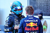 GP AZERBAIJAN, (L to R): George Russell (GBR) Mercedes AMG F1 e Max Verstappen (NLD) Red Bull Racing discuss the Sprint race in parc ferme.
29.04.2023. Formula 1 World Championship, Rd 4, Azerbaijan Grand Prix, Baku Street Circuit, Azerbaijan, Sprint Day.
- www.xpbimages.com, EMail: requests@xpbimages.com ¬© Copyright: Batchelor / XPB Images