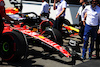 GP AZERBAIJAN, The Ferrari SF-23 of Sprint Shootout winner in parc ferme with a broken front wing.
29.04.2023. Formula 1 World Championship, Rd 4, Azerbaijan Grand Prix, Baku Street Circuit, Azerbaijan, Sprint Day.
- www.xpbimages.com, EMail: requests@xpbimages.com ¬© Copyright: Bearne / XPB Images