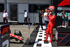 GP AZERBAIJAN, Sprint Shootout winner Charles Leclerc (MON) Ferrari SF-23 arrives in parc ferme with a broken front wing.
29.04.2023. Formula 1 World Championship, Rd 4, Azerbaijan Grand Prix, Baku Street Circuit, Azerbaijan, Sprint Day.
- www.xpbimages.com, EMail: requests@xpbimages.com ¬© Copyright: Bearne / XPB Images