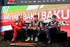 GP AZERBAIJAN, (L to R): Charles Leclerc (MON) Ferrari; Sergio Perez (MEX) Red Bull Racing; e Max Verstappen (NLD) Red Bull Racing, in the post Sprint race FIA Press Conference.
29.04.2023. Formula 1 World Championship, Rd 4, Azerbaijan Grand Prix, Baku Street Circuit, Azerbaijan, Sprint Day.
- www.xpbimages.com, EMail: requests@xpbimages.com ¬© Copyright: XPB Images