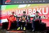 GP AZERBAIJAN, (L to R): Charles Leclerc (MON) Ferrari; Sergio Perez (MEX) Red Bull Racing; e Max Verstappen (NLD) Red Bull Racing, in the post Sprint race FIA Press Conference.
29.04.2023. Formula 1 World Championship, Rd 4, Azerbaijan Grand Prix, Baku Street Circuit, Azerbaijan, Sprint Day.
- www.xpbimages.com, EMail: requests@xpbimages.com ¬© Copyright: XPB Images