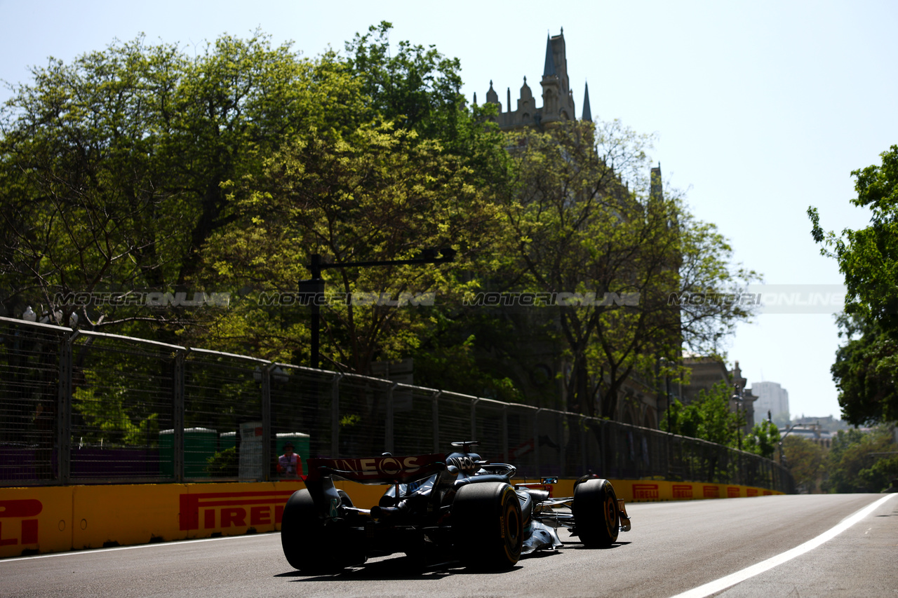 GP AZERBAIJAN, George Russell (GBR) Mercedes AMG F1 W14.

28.04.2023. Formula 1 World Championship, Rd 4, Azerbaijan Grand Prix, Baku Street Circuit, Azerbaijan, Qualifiche Day.

- www.xpbimages.com, EMail: requests@xpbimages.com ¬© Copyright: Charniaux / XPB Images