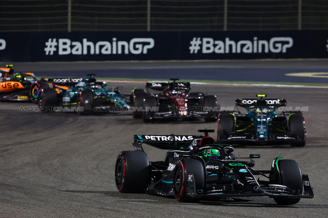 GP BAHRAIN, George Russell (GBR) Mercedes AMG F1 W14.

05.03.2023. Formula 1 World Championship, Rd 1, Bahrain Grand Prix, Sakhir, Bahrain, Gara Day.

- www.xpbimages.com, EMail: requests@xpbimages.com © Copyright: Batchelor / XPB Images