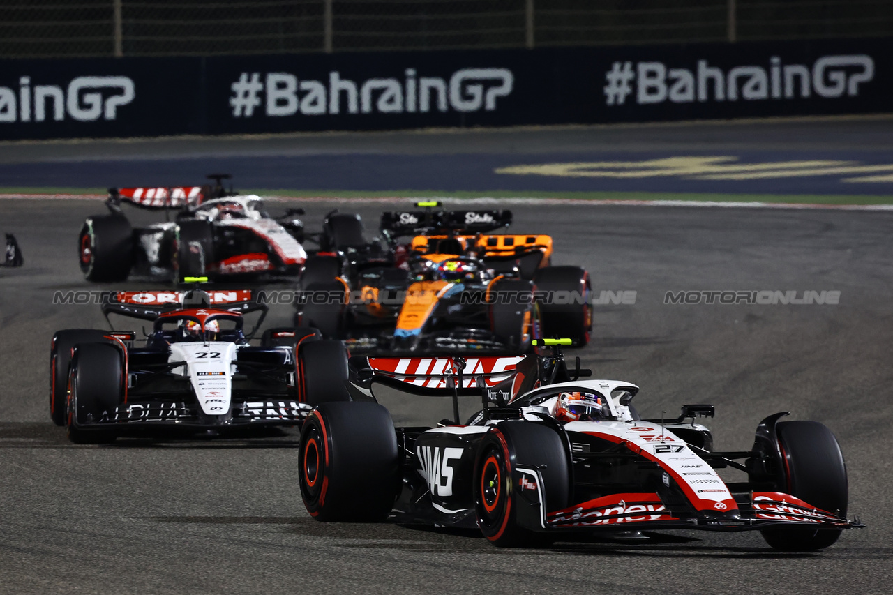 GP BAHRAIN, Nico Hulkenberg (GER) Haas VF-23.

05.03.2023. Formula 1 World Championship, Rd 1, Bahrain Grand Prix, Sakhir, Bahrain, Gara Day.

- www.xpbimages.com, EMail: requests@xpbimages.com © Copyright: Batchelor / XPB Images