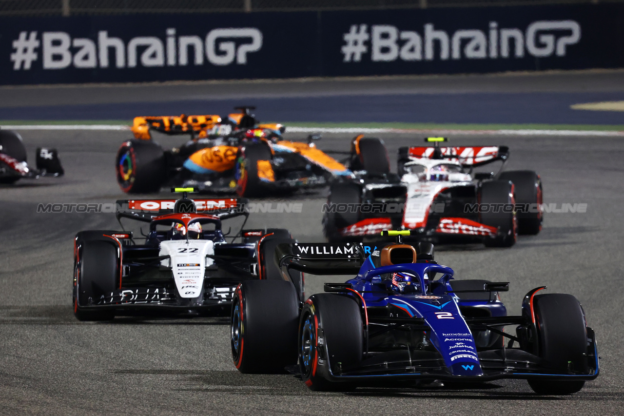 GP BAHRAIN, Logan Sargeant (USA) Williams Racing FW45.

05.03.2023. Formula 1 World Championship, Rd 1, Bahrain Grand Prix, Sakhir, Bahrain, Gara Day.

- www.xpbimages.com, EMail: requests@xpbimages.com © Copyright: Batchelor / XPB Images