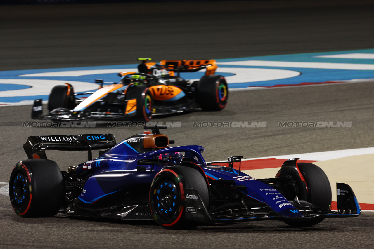 GP BAHRAIN, Alexander Albon (THA) Williams Racing FW45.

05.03.2023. Formula 1 World Championship, Rd 1, Bahrain Grand Prix, Sakhir, Bahrain, Gara Day.

- www.xpbimages.com, EMail: requests@xpbimages.com © Copyright: Batchelor / XPB Images