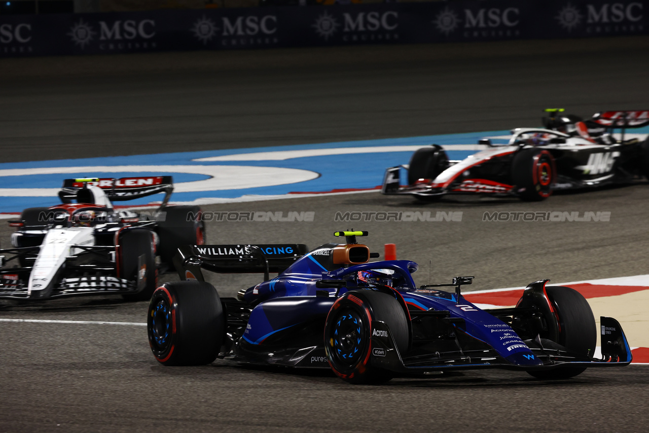 GP BAHRAIN, Logan Sargeant (USA) Williams Racing FW45.

05.03.2023. Formula 1 World Championship, Rd 1, Bahrain Grand Prix, Sakhir, Bahrain, Gara Day.

- www.xpbimages.com, EMail: requests@xpbimages.com © Copyright: Batchelor / XPB Images